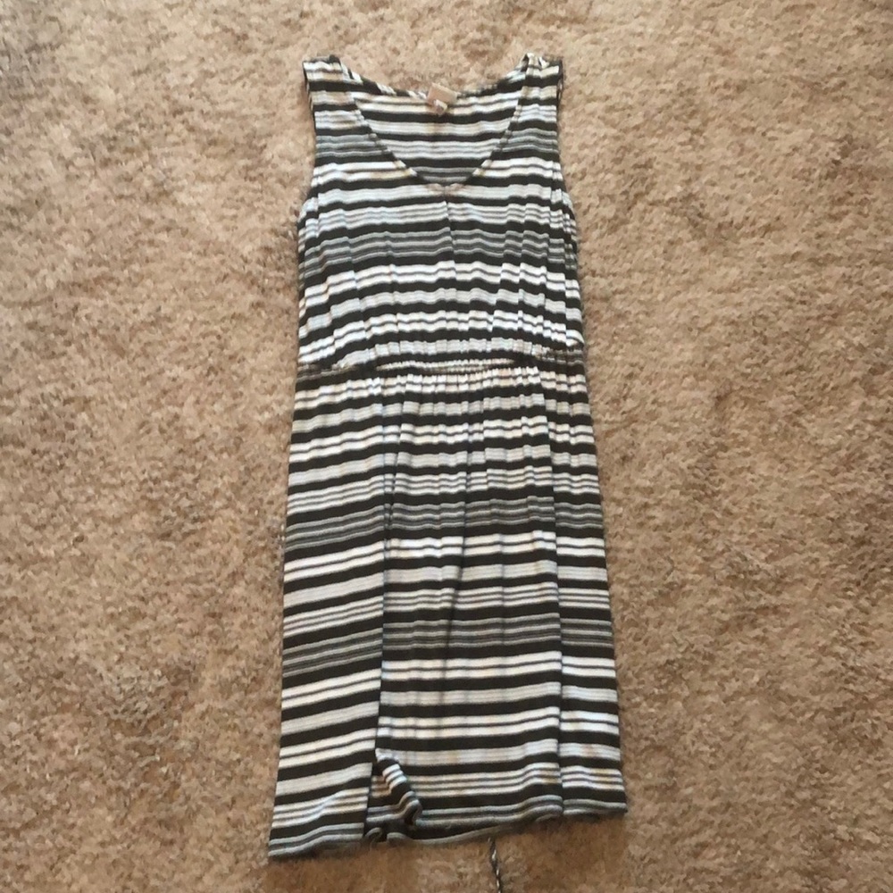 Green and white Merona dress.